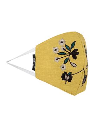 yellow cotton decorative women mask - 17279868 - Standard Image - 3