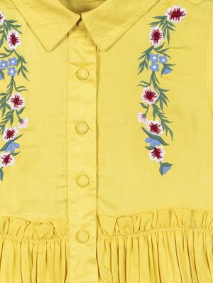 yellow cotton frock - 17279879 - Standard Image - 3
