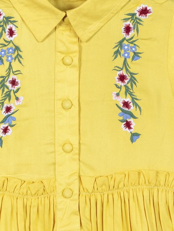 yellow cotton frock - 17279879 - Zoom Image - 3