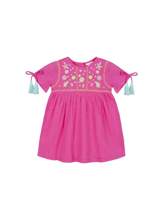 pink cotton frock - 17279880 - Standard Image - 1