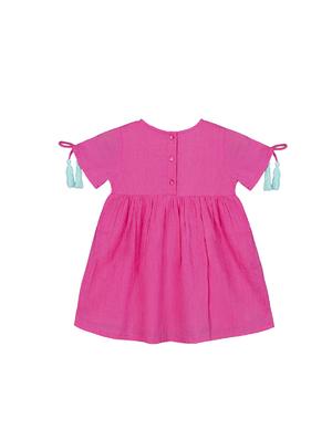 pink cotton frock - 17279880 - Standard Image - 2