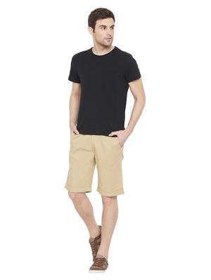 beige solid bermuda shorts - 17279981 - Standard Image - 4