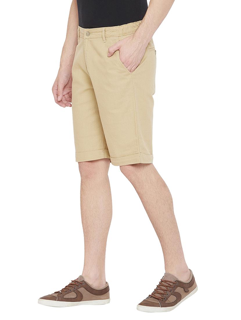 beige solid bermuda shorts - 17279981 - Zoom Image - 2