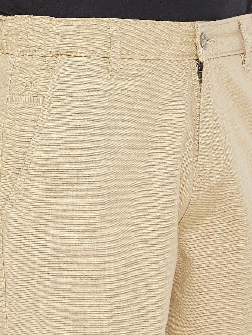 beige solid bermuda shorts - 17279981 - Zoom Image - 5