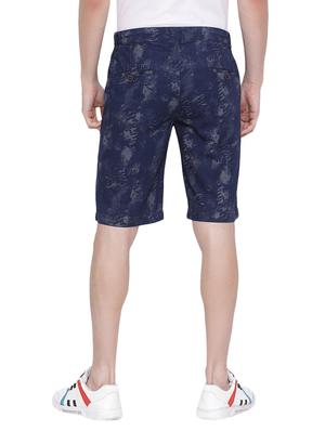 navy blue printed bermuda shorts - 17279986 - Standard Image - 3