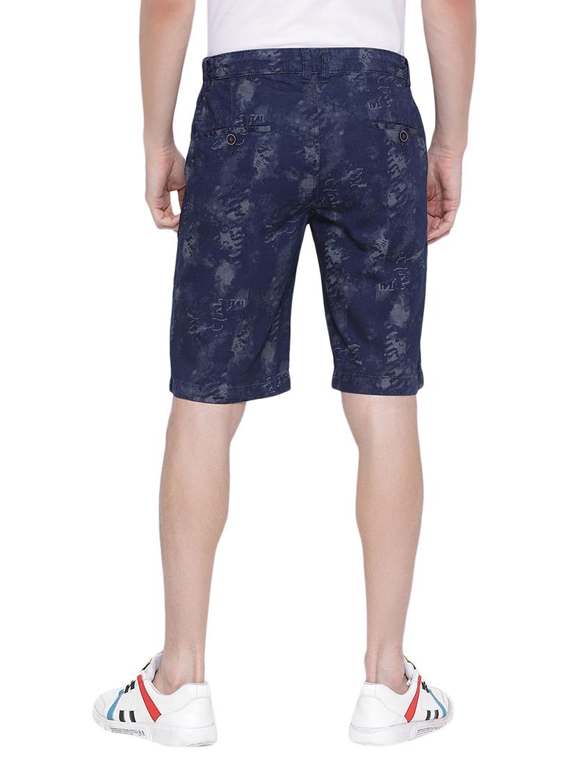 navy blue printed bermuda shorts - 17279986 - Zoom Image - 3