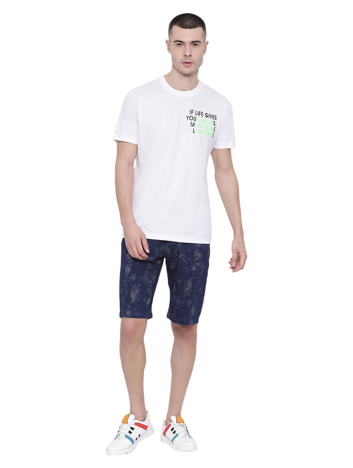 navy blue printed bermuda shorts - 17279986 - Zoom Image - 4