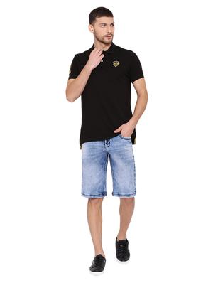 blue washed denim shorts - 17279995 - Standard Image - 4