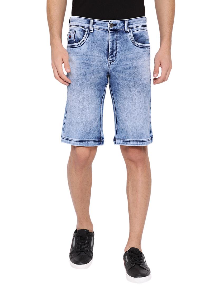 blue washed denim shorts - 17279995 - Zoom Image - 1