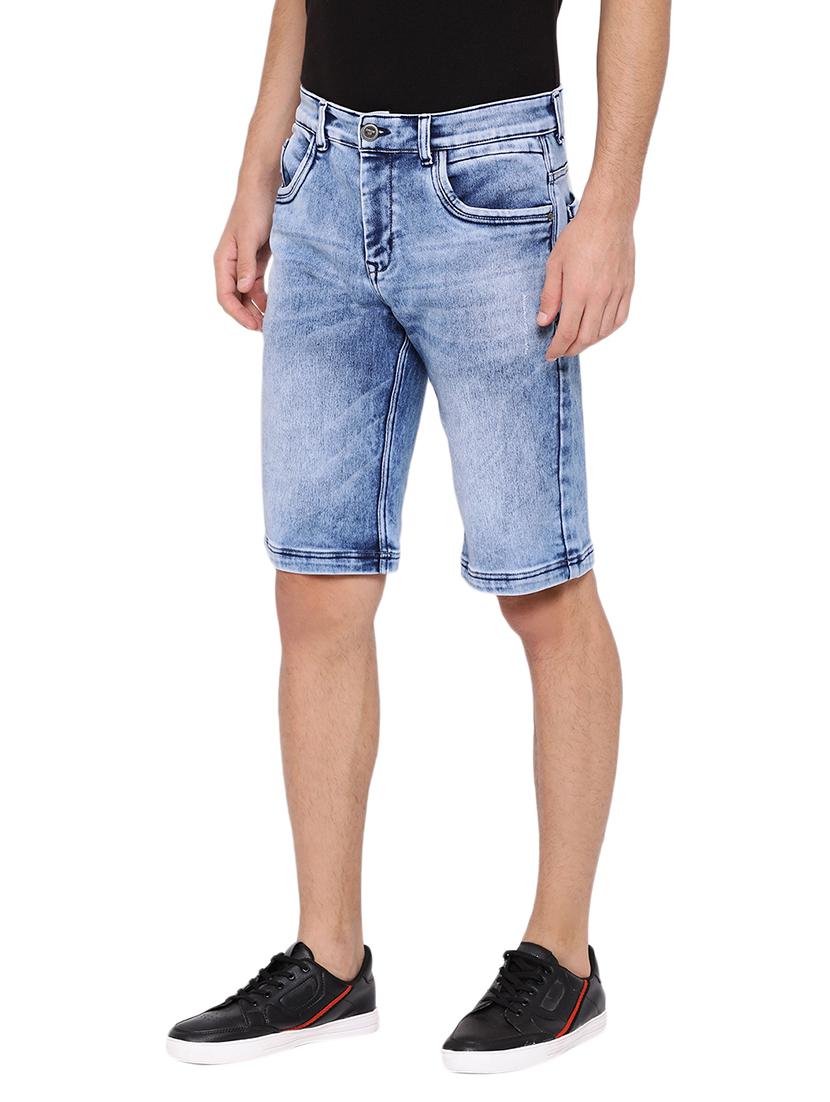 blue washed denim shorts - 17279995 - Zoom Image - 2