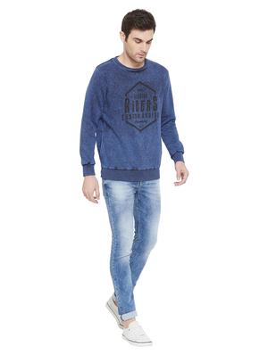 blue chest print sweatshirt - 17280007 - Standard Image - 4