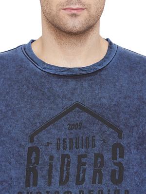 blue chest print sweatshirt - 17280007 - Standard Image - 5