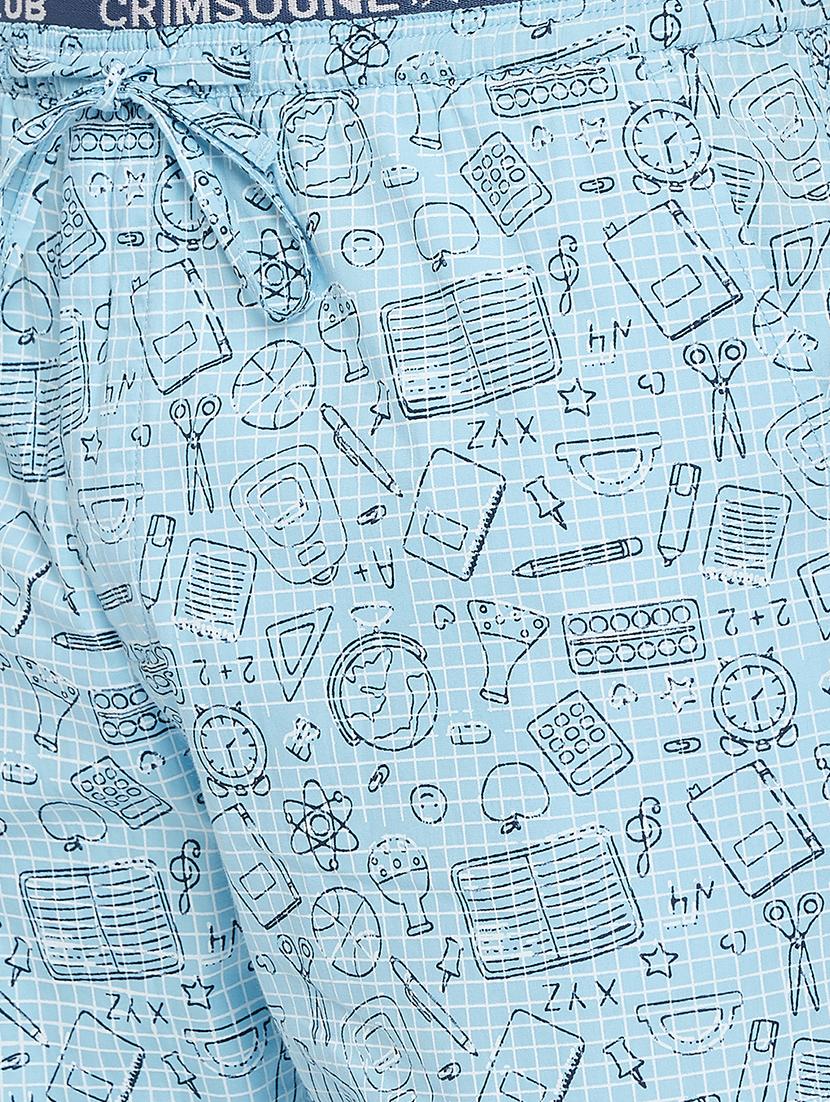 blue printed pyjama - 17280089 - Zoom Image - 5