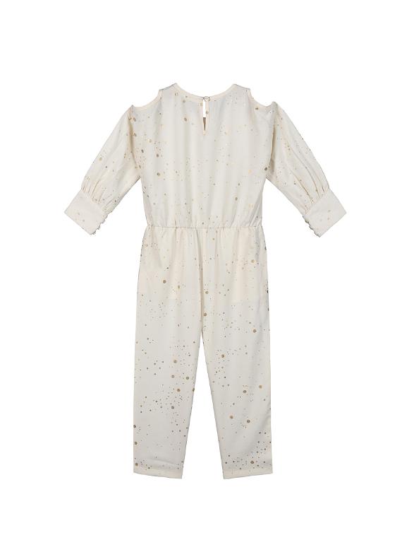neutral polycrepe full length jumpsuit twin sets & jump suit - 17280127 - Zoom Image - 2