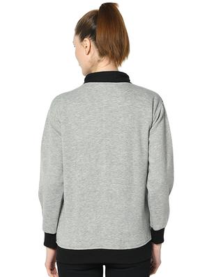 mandarin neck checkered sweatshirt - 17280511 - Standard Image - 4