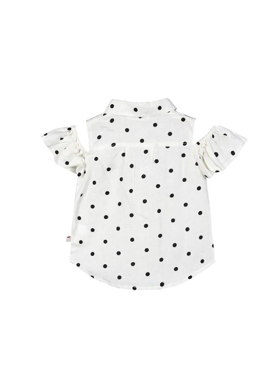 white cotton regular tops & tee - 17280552 - Zoom Image - 2