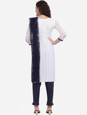 embroidered straight pant unstitched suit - 17280676 - Standard Image - 3