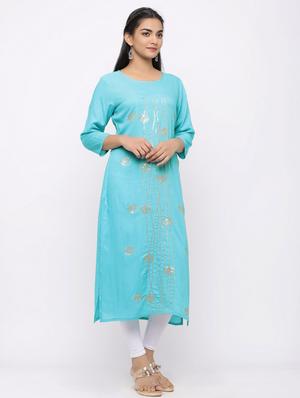 sequined straight kurta - 17280737 - Standard Image - 2