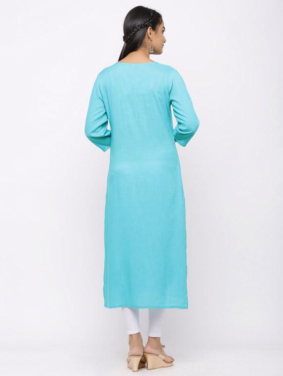 sequined straight kurta - 17280737 - Zoom Image - 3