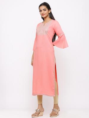 sequined straight kurta - 17280742 - Standard Image - 2