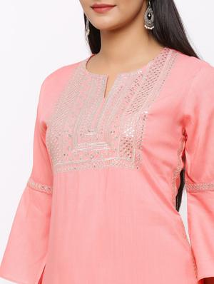 sequined straight kurta - 17280742 - Standard Image - 4