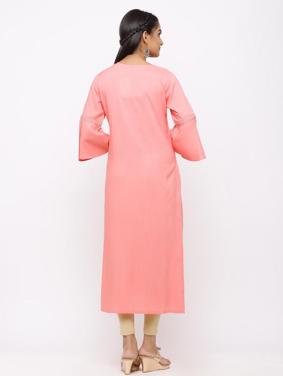 sequined straight kurta - 17280742 - Zoom Image - 3