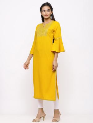 sequined straight kurta - 17280749 - Standard Image - 2