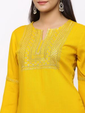 sequined straight kurta - 17280749 - Standard Image - 4
