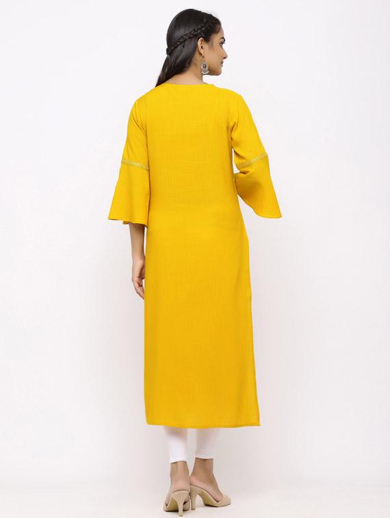 sequined straight kurta - 17280749 - Zoom Image - 3