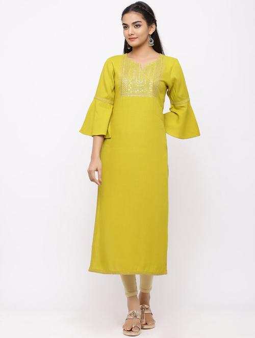 sequined straight kurta - 17280753 - Standard Image - 1