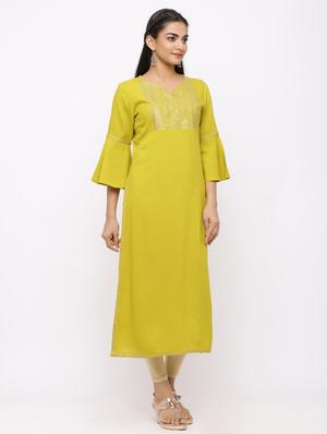 sequined straight kurta - 17280753 - Standard Image - 2
