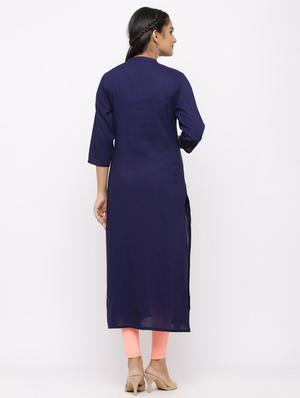 embroidered straight kurta - 17280761 - Standard Image - 3