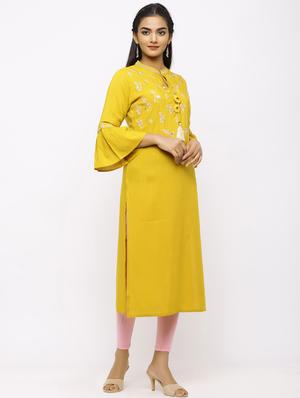 embroidered straight kurta - 17280764 - Standard Image - 2
