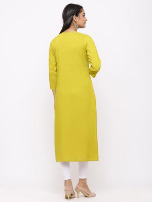 embroidered straight kurta - 17280780 - Standard Image - 3