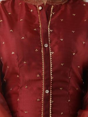 embroidered a-line kurta - 17280783 - Standard Image - 4