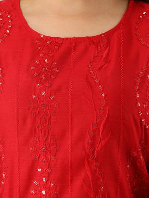 embroidered straight kurta - 17280788 - Standard Image - 4