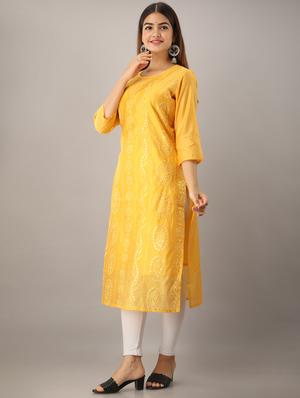 embroidered straight kurta - 17280789 - Standard Image - 2