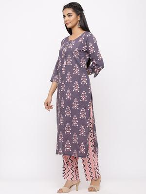 ikat kurta palazzo set - 17280821 - Standard Image - 2