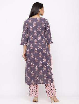 ikat kurta palazzo set - 17280821 - Standard Image - 3
