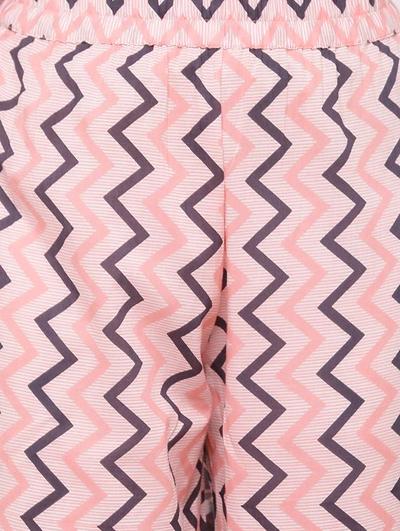 ikat kurta palazzo set - 17280821 - Zoom Image - 4