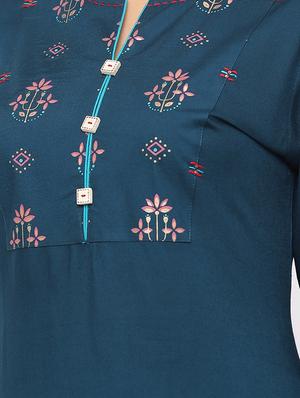 floral kurta pant set - 17280824 - Standard Image - 4