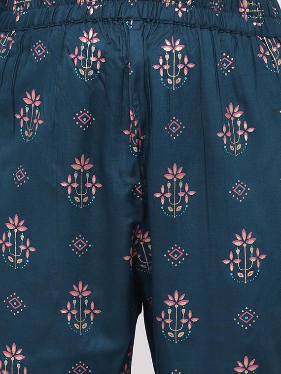 floral kurta pant set - 17280824 - Zoom Image - 5