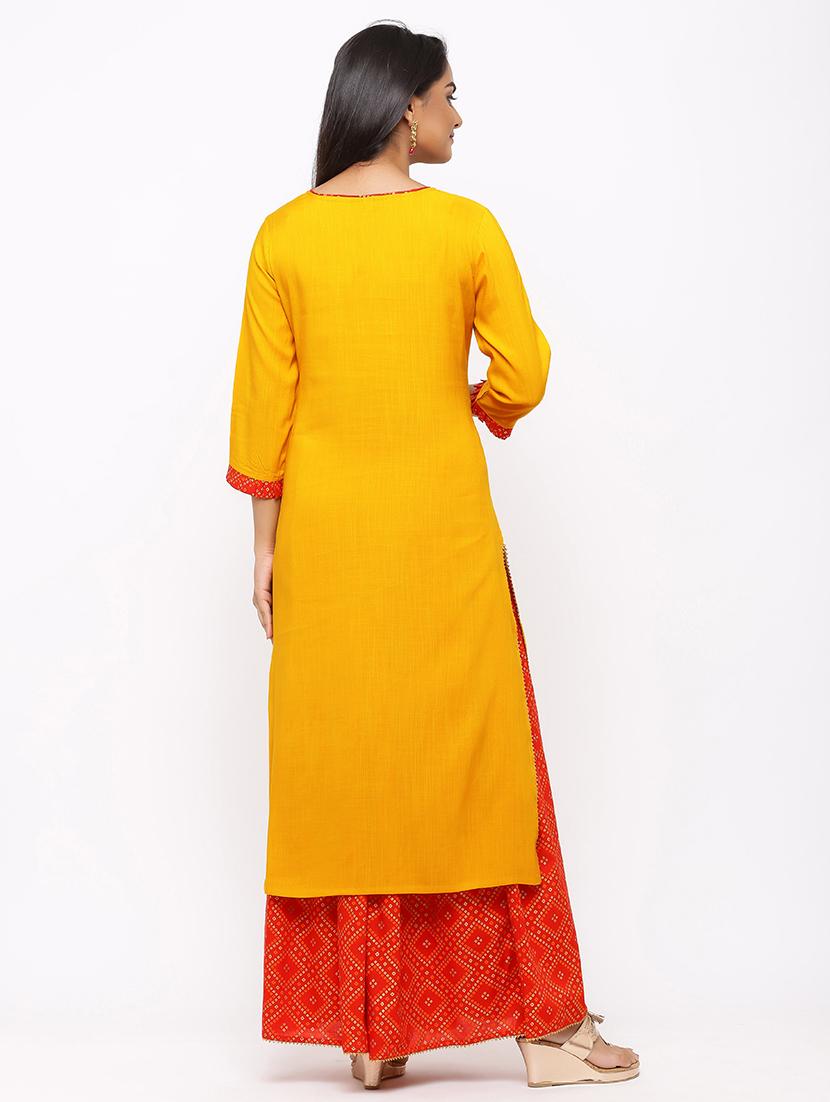 embroidered kurta skirt set - 17280830 - Zoom Image - 3