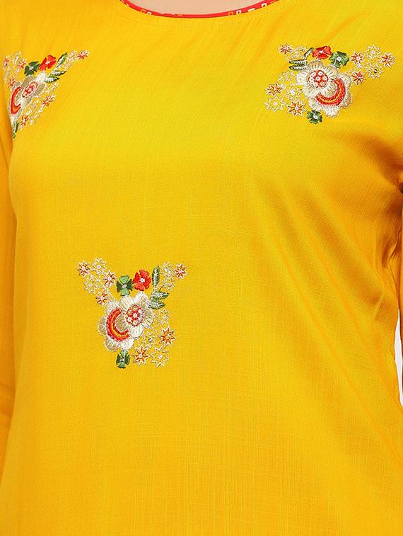 embroidered kurta skirt set - 17280830 - Zoom Image - 4
