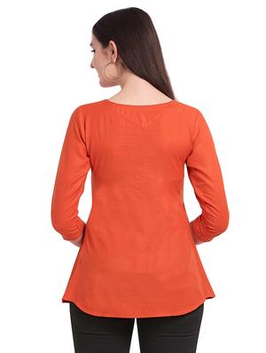 embroidered a-line kurti - 17280902 - Standard Image - 3