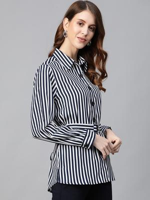 striped belted shirt - 17281270 - Standard Image - 2