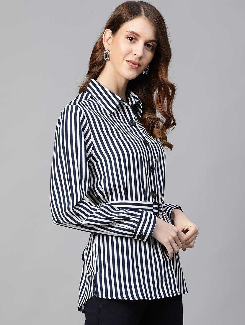 striped belted shirt - 17281270 - Zoom Image - 2