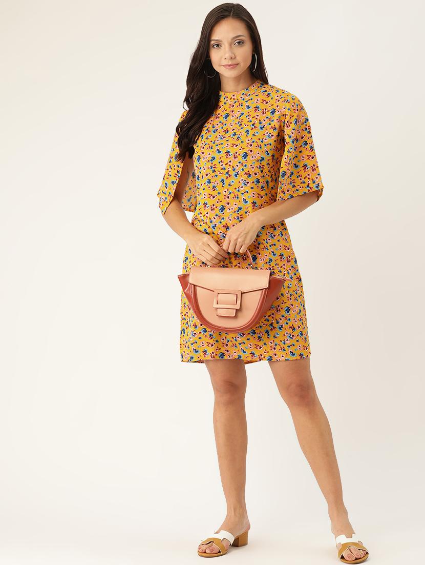 slit sleeved floral a-line dress - 17281277 - Zoom Image - 4