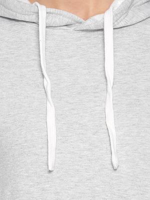 grey melange hooded sweatshirt - 17281394 - Standard Image - 5