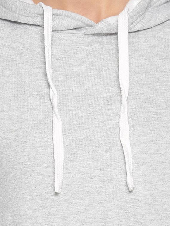 grey melange hooded sweatshirt - 17281394 - Zoom Image - 5